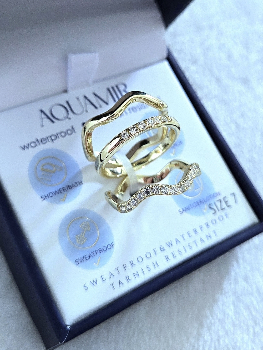 Aquamir Waterproof Triple3️⃣ Ring💍 Set - NIB - Picture 2 of 16